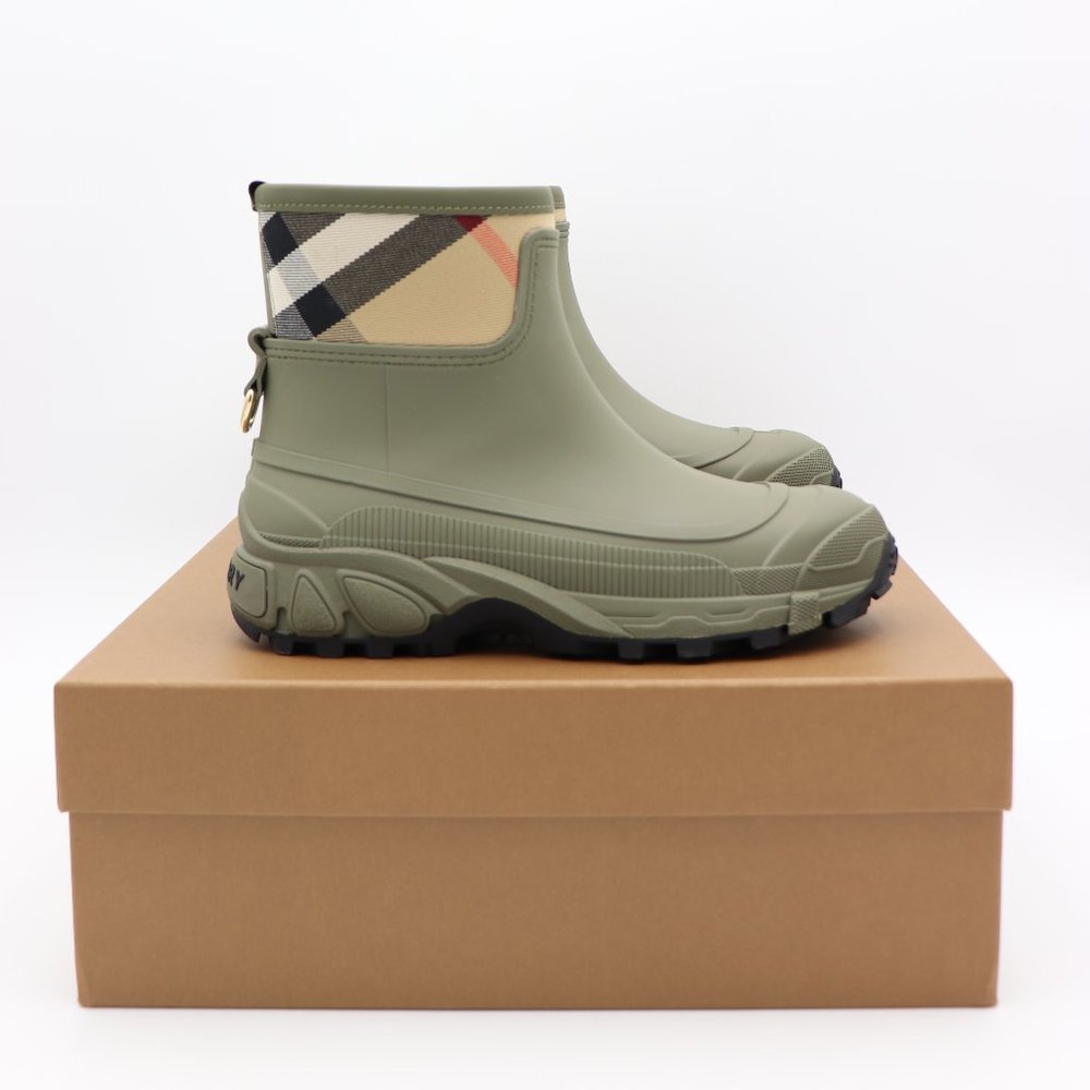 NIB Burberry Ryan House Check Panel Rain Boots - Picture 4 of 7